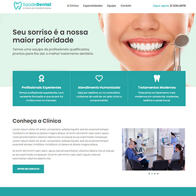 Modelo 6 - Site para Dentista e Clínica de Odontologia_